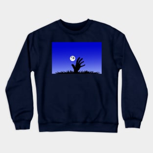 Rising Hand From Grave creepy horror zombie Crewneck Sweatshirt